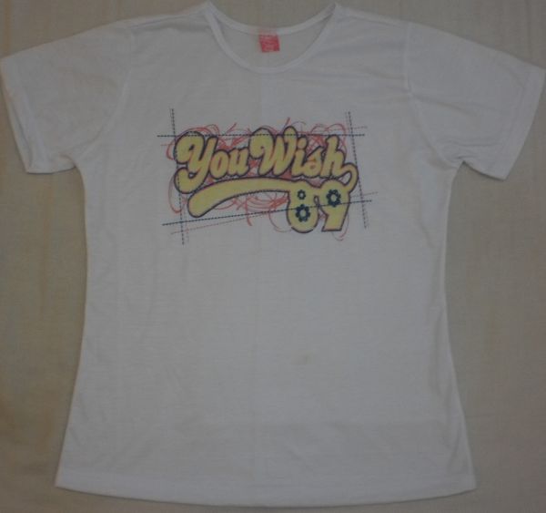 Camiseta estampada Baby Look Branca GG