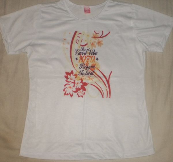 Camiseta estampada Baby Look Branca GG