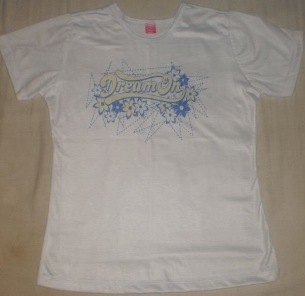 Camiseta estampada Baby Look Branca GG