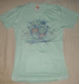 Camiseta estampada Baby Look Verde Bebê P