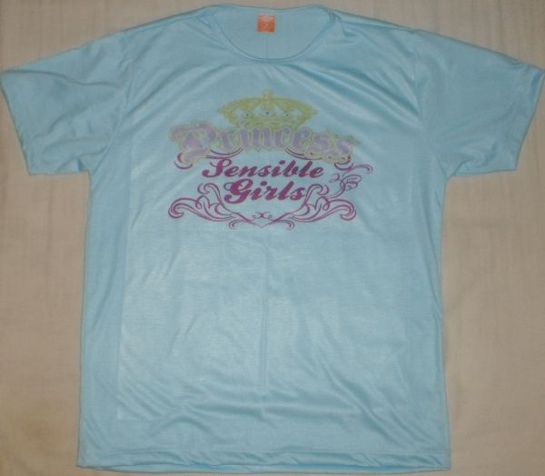 Camiseta estampada feminina Gola careca Azul marinho P