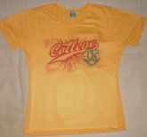 Camiseta estampada Baby Look Amarelo Ouro G