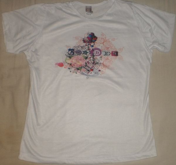 Camiseta estampada Baby Look Branca EG